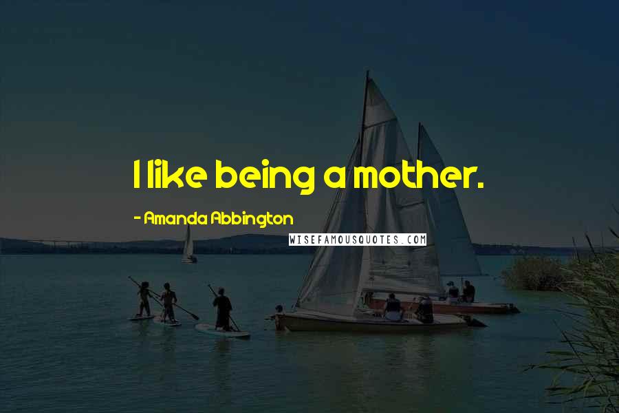 Amanda Abbington Quotes: I like being a mother.