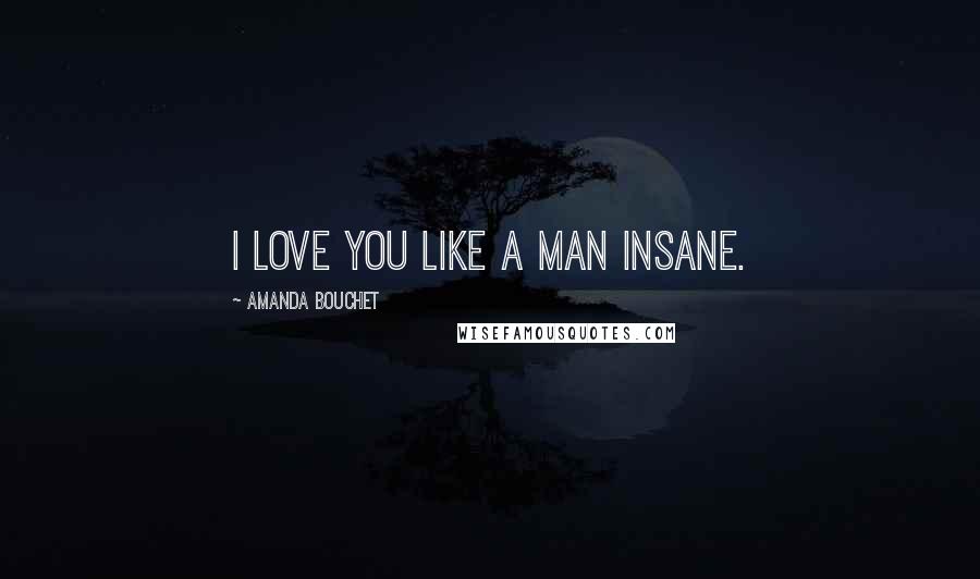 Amanda Bouchet Quotes: I love you like a man insane.