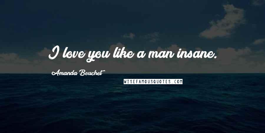 Amanda Bouchet Quotes: I love you like a man insane.