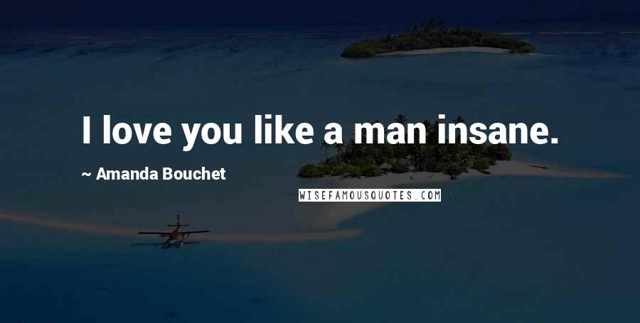 Amanda Bouchet Quotes: I love you like a man insane.