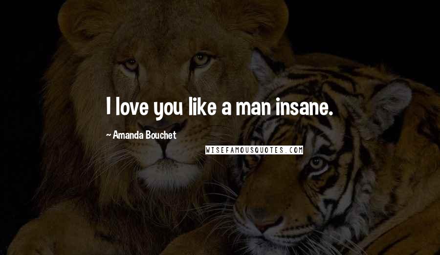 Amanda Bouchet Quotes: I love you like a man insane.