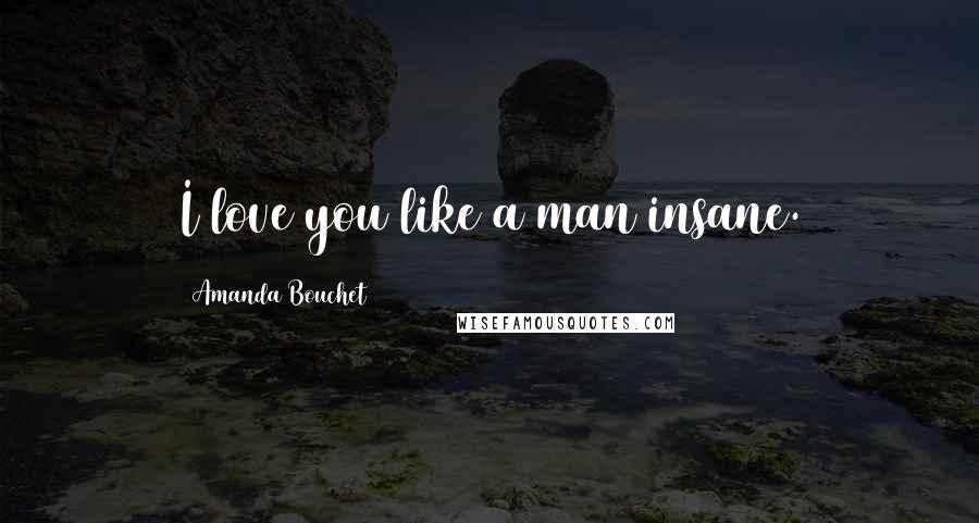 Amanda Bouchet Quotes: I love you like a man insane.