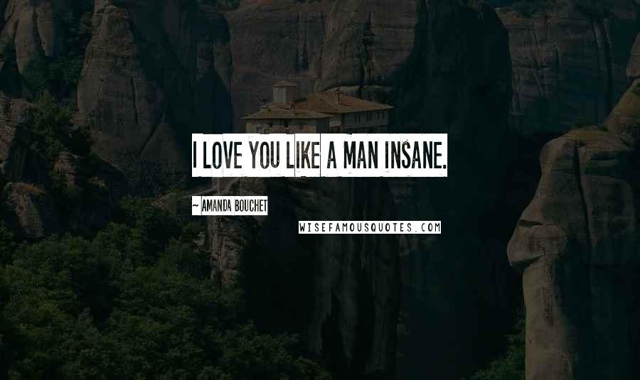 Amanda Bouchet Quotes: I love you like a man insane.