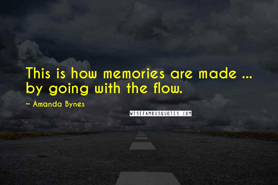 Amanda Bynes Quotes: This is how memories are made ... by going with the flow.