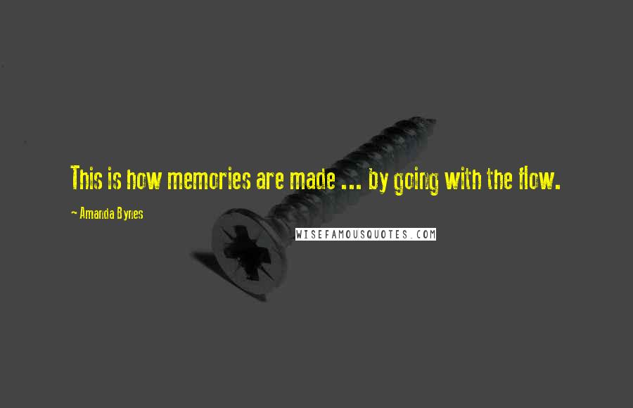 Amanda Bynes Quotes: This is how memories are made ... by going with the flow.