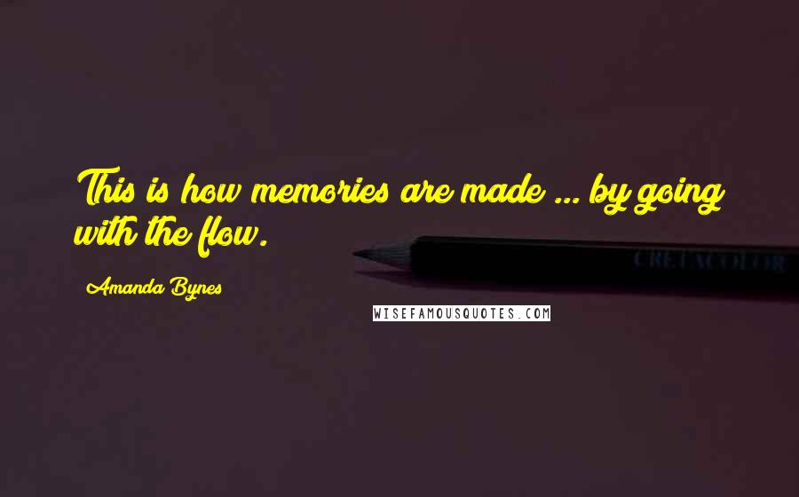 Amanda Bynes Quotes: This is how memories are made ... by going with the flow.