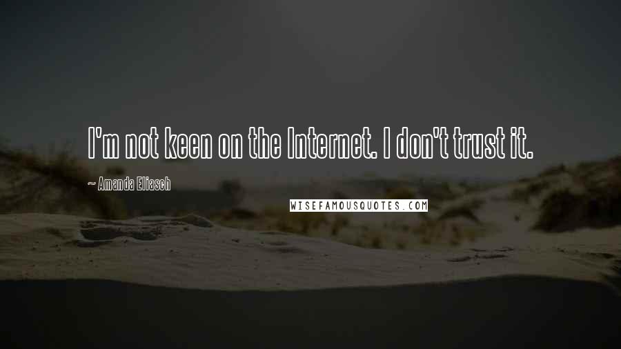 Amanda Eliasch Quotes: I'm not keen on the Internet. I don't trust it.