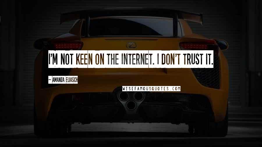 Amanda Eliasch Quotes: I'm not keen on the Internet. I don't trust it.