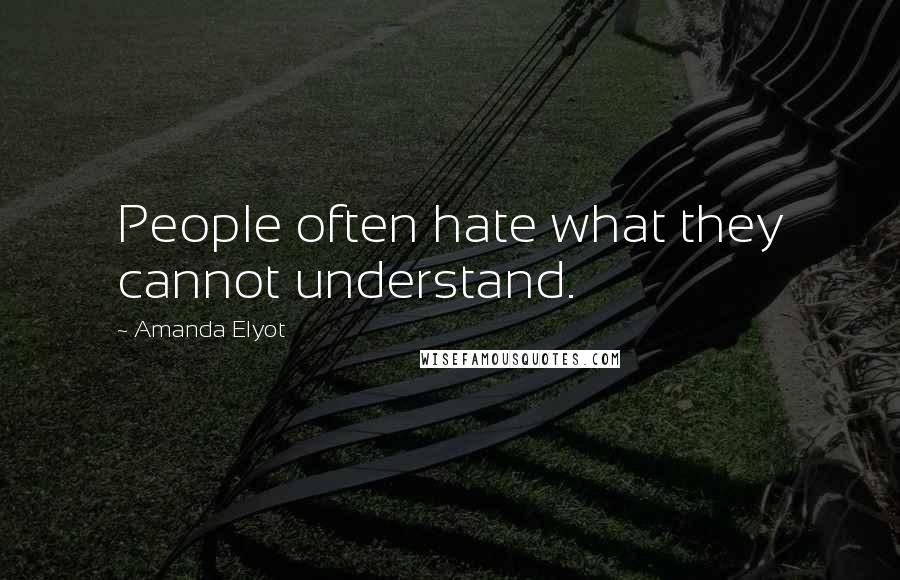 Amanda Elyot Quotes: People often hate what they cannot understand.