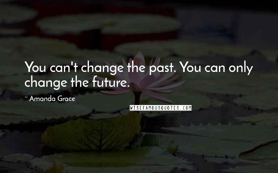 Amanda Grace Quotes: You can't change the past. You can only change the future.