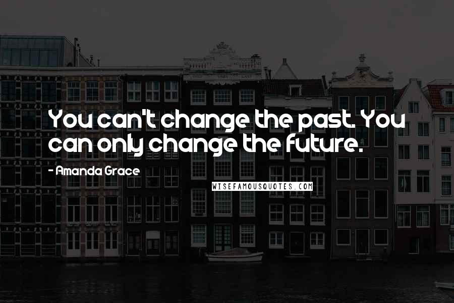 Amanda Grace Quotes: You can't change the past. You can only change the future.