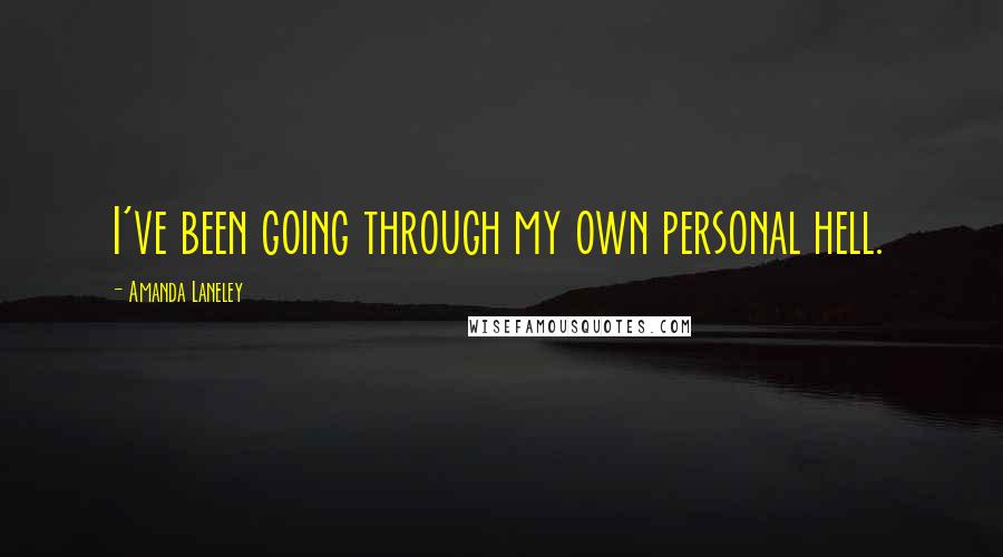 Amanda Laneley Quotes: I've been going through my own personal hell.