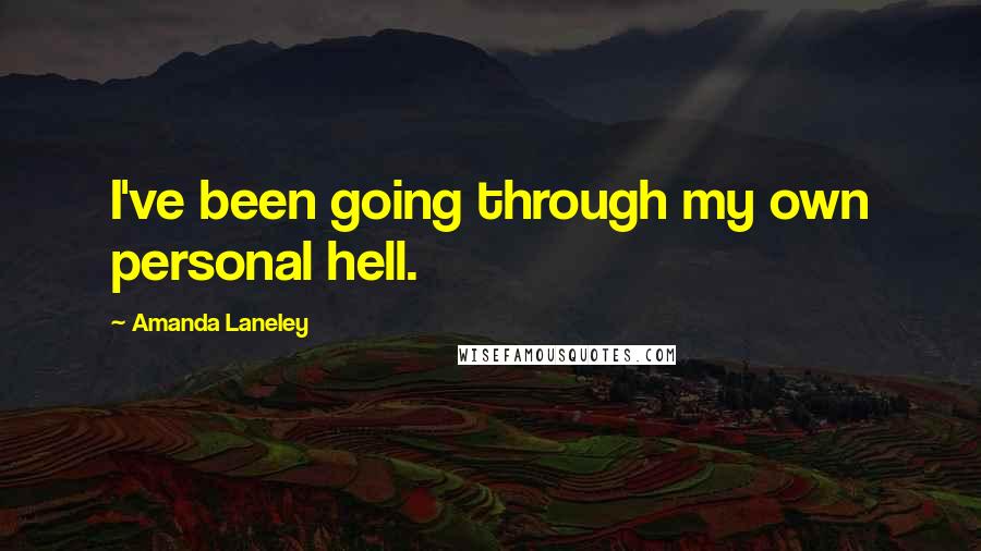 Amanda Laneley Quotes: I've been going through my own personal hell.