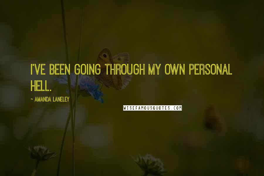 Amanda Laneley Quotes: I've been going through my own personal hell.