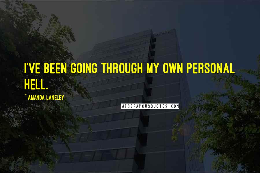 Amanda Laneley Quotes: I've been going through my own personal hell.