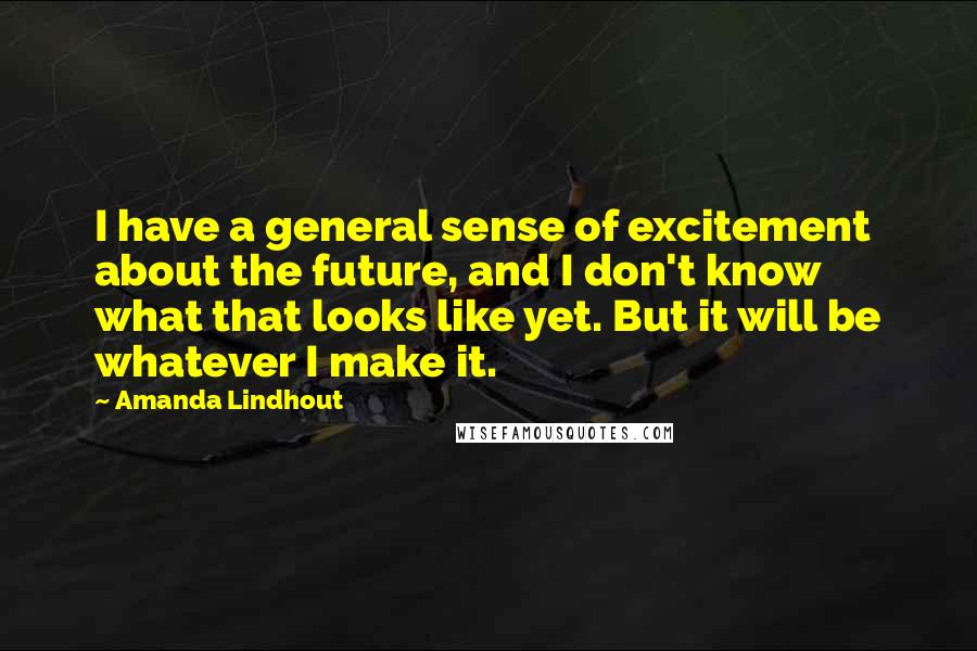 Amanda Lindhout Quotes: I have a general sense of excitement about the future, and I don't know what that looks like yet. But it will be whatever I make it.