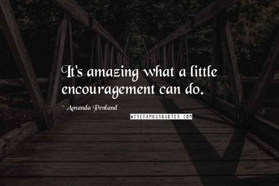 Amanda Penland Quotes: It's amazing what a little encouragement can do.