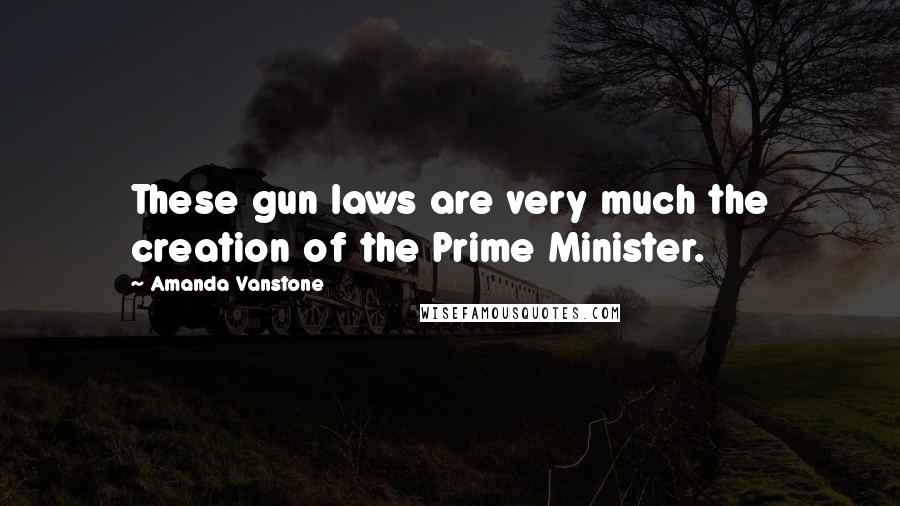 Amanda Vanstone Quotes: These gun laws are very much the creation of the Prime Minister.