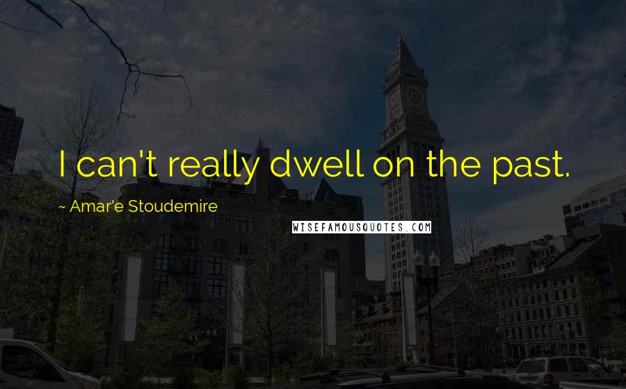 Amar'e Stoudemire Quotes: I can't really dwell on the past.