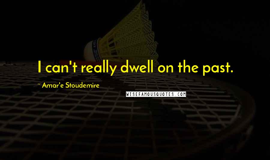 Amar'e Stoudemire Quotes: I can't really dwell on the past.