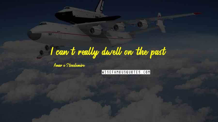 Amar'e Stoudemire Quotes: I can't really dwell on the past.