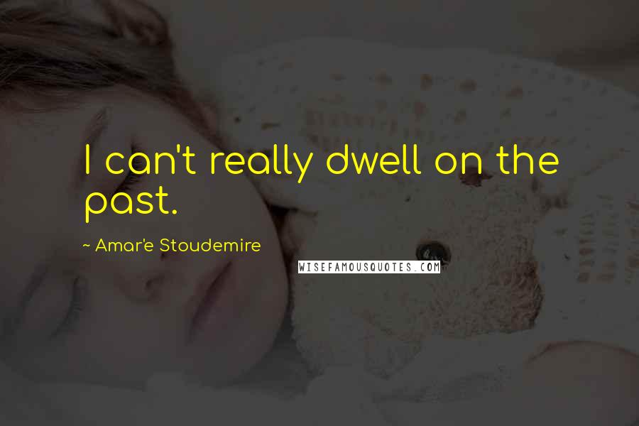Amar'e Stoudemire Quotes: I can't really dwell on the past.