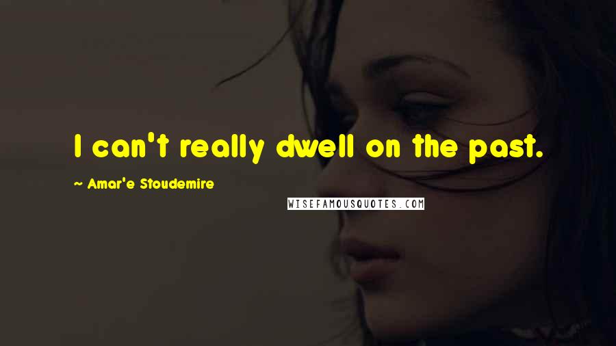 Amar'e Stoudemire Quotes: I can't really dwell on the past.