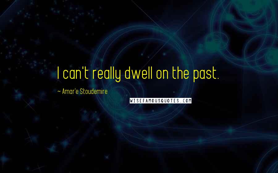 Amar'e Stoudemire Quotes: I can't really dwell on the past.