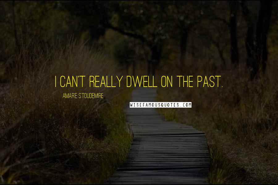 Amar'e Stoudemire Quotes: I can't really dwell on the past.