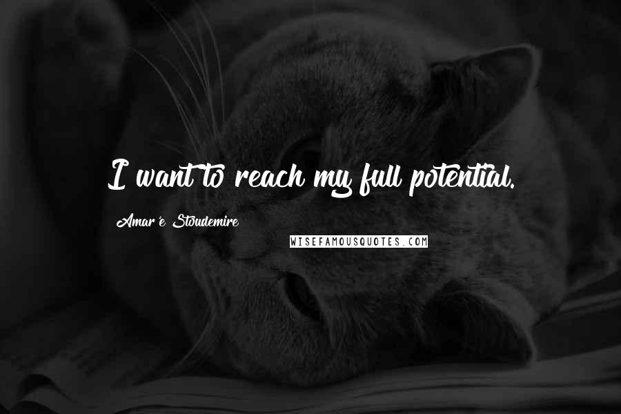 Amar'e Stoudemire Quotes: I want to reach my full potential.