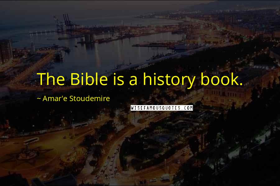 Amar'e Stoudemire Quotes: The Bible is a history book.