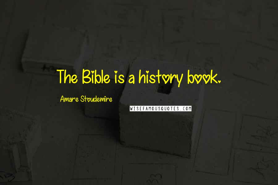 Amar'e Stoudemire Quotes: The Bible is a history book.