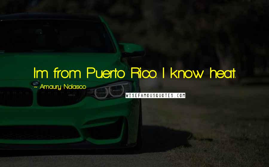 Amaury Nolasco Quotes: I'm from Puerto Rico. I know heat.
