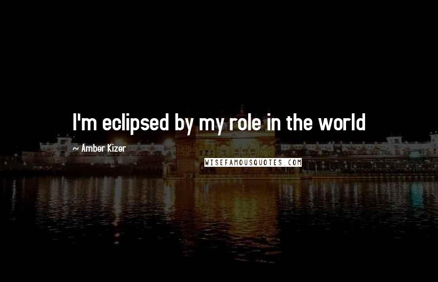 Amber Kizer Quotes: I'm eclipsed by my role in the world