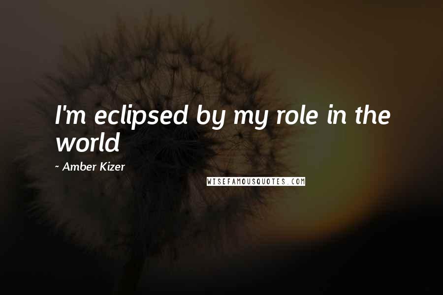 Amber Kizer Quotes: I'm eclipsed by my role in the world