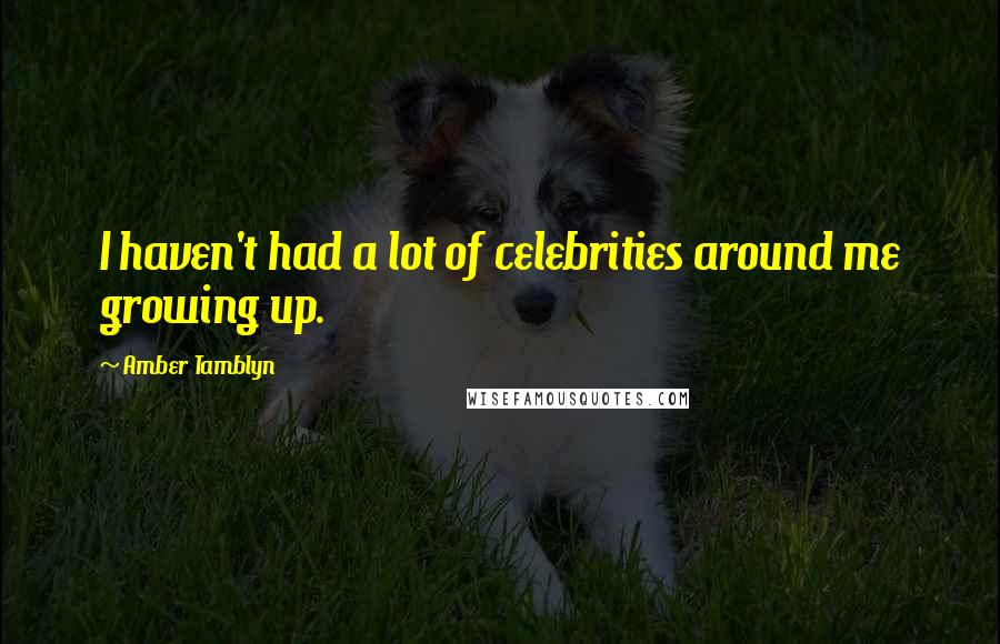 Amber Tamblyn Quotes: I haven't had a lot of celebrities around me growing up.