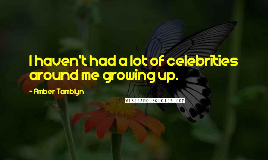 Amber Tamblyn Quotes: I haven't had a lot of celebrities around me growing up.
