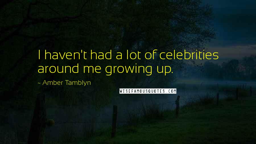 Amber Tamblyn Quotes: I haven't had a lot of celebrities around me growing up.