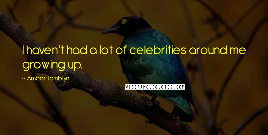 Amber Tamblyn Quotes: I haven't had a lot of celebrities around me growing up.