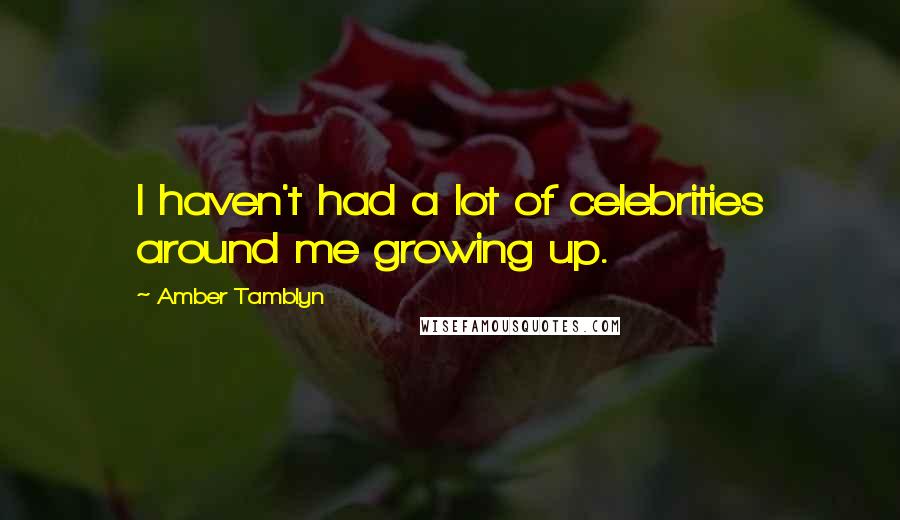 Amber Tamblyn Quotes: I haven't had a lot of celebrities around me growing up.