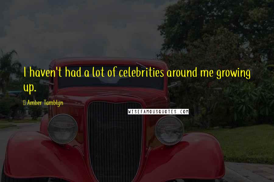 Amber Tamblyn Quotes: I haven't had a lot of celebrities around me growing up.
