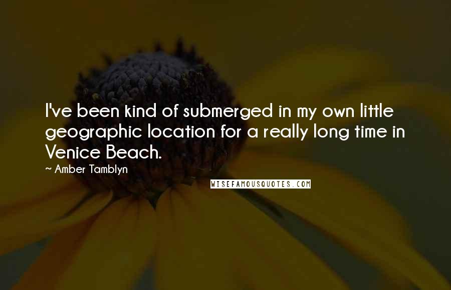 Amber Tamblyn Quotes: I've been kind of submerged in my own little geographic location for a really long time in Venice Beach.