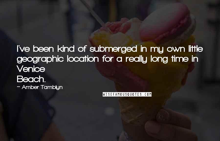 Amber Tamblyn Quotes: I've been kind of submerged in my own little geographic location for a really long time in Venice Beach.