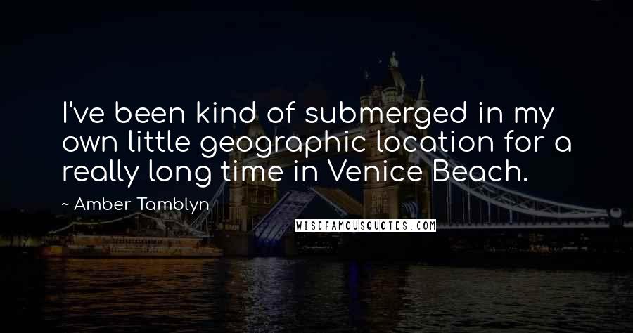 Amber Tamblyn Quotes: I've been kind of submerged in my own little geographic location for a really long time in Venice Beach.