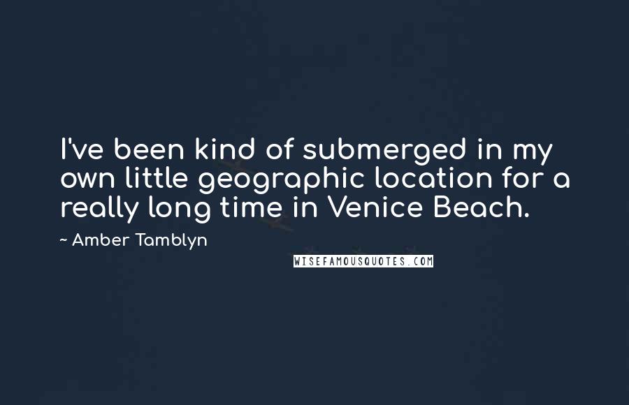 Amber Tamblyn Quotes: I've been kind of submerged in my own little geographic location for a really long time in Venice Beach.