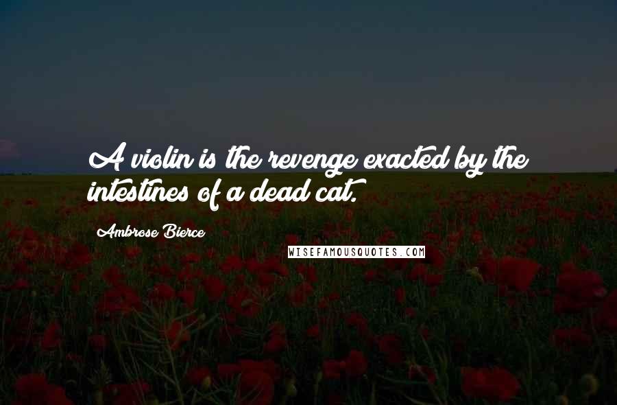 Ambrose Bierce Quotes: A violin is the revenge exacted by the intestines of a dead cat.