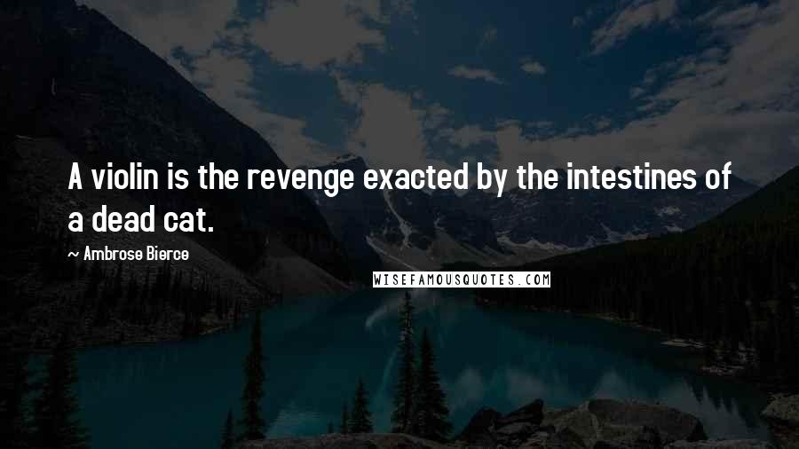 Ambrose Bierce Quotes: A violin is the revenge exacted by the intestines of a dead cat.