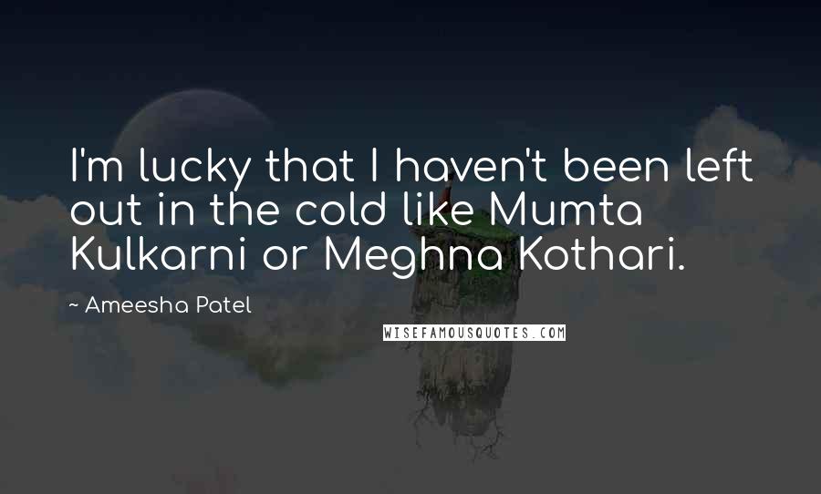 Ameesha Patel Quotes: I'm lucky that I haven't been left out in the cold like Mumta Kulkarni or Meghna Kothari.