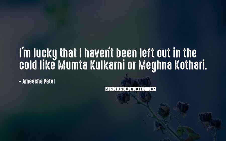 Ameesha Patel Quotes: I'm lucky that I haven't been left out in the cold like Mumta Kulkarni or Meghna Kothari.