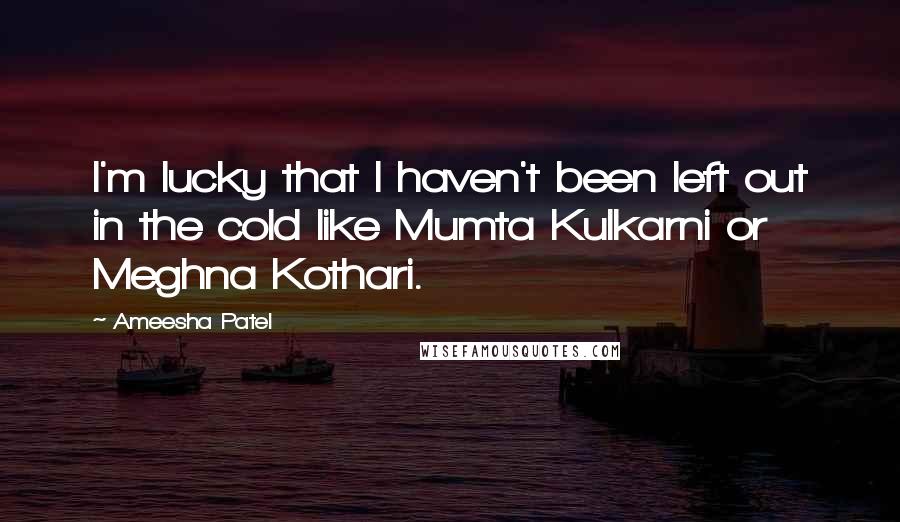Ameesha Patel Quotes: I'm lucky that I haven't been left out in the cold like Mumta Kulkarni or Meghna Kothari.